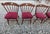 1970s Swiss-American Tell City Pub Chairs in Solid Hard Rock Maple Dining Chairs. Set of Six With Red /Maroon Cushions. For Sale - Image 5 of 9
