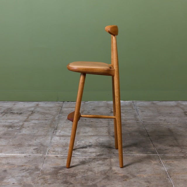 Set of Four Vilhelm Wohert Bar Stools for Stolefabriken Odense For Sale In Los Angeles - Image 6 of 17