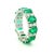 Colombian Emerald and Diamond 18k White Gold Full Eternity Band Ring, Size 6.5 For Sale In Miami - Image 6 of 10