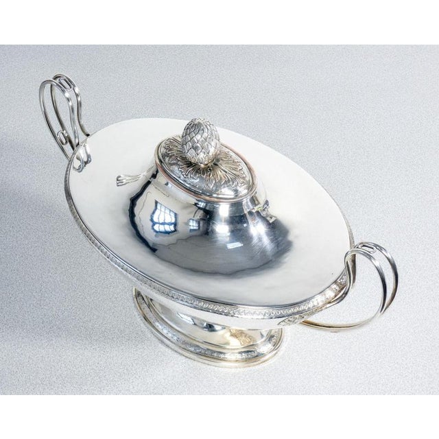 Tureen and Tray from Sheffield, 1800s, Set of 2 For Sale - Image 5 of 14