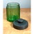 Metal Vintage Octagonal Green Glass Canister For Sale - Image 7 of 12