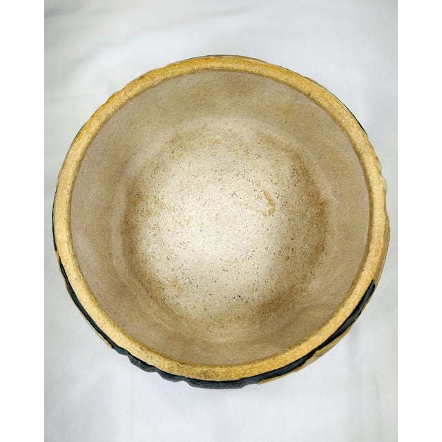 Large Vintage Hand-Decorated Stoneware Bowl by Noomi Backhausen for Søholm, 1960s For Sale - Image 4 of 5
