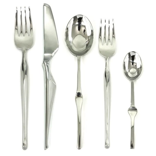 Contemporary Mepra Ergonomica 5-Piece Flatware Set For Sale - Image 3 of 3