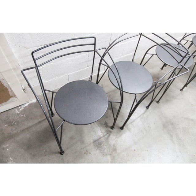 Silver Moon Armchairs by Pascal Mourgue, 1985, Set of 6 For Sale - Image 10 of 18