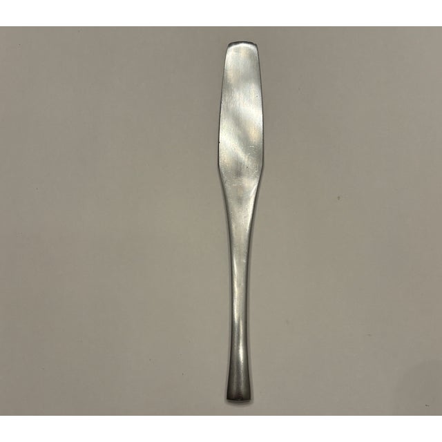 Mid-Century Modern Dansk 'Odin' Stainless Steel Flatware Jens Harald Quistgaard- Butter Spreader Knife For Sale - Image 3 of 4
