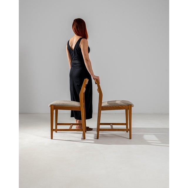 Tan 20th Century Danish Wooden Chairs, Pair For Sale - Image 8 of 13