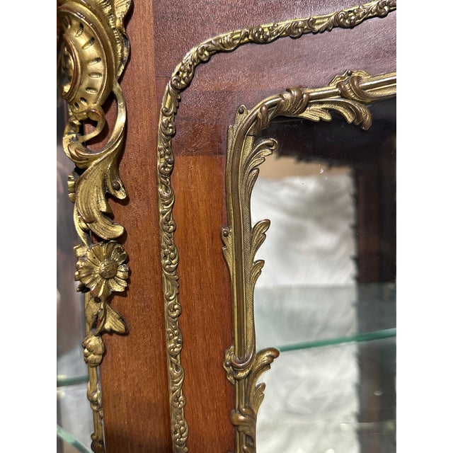 Antique Vernis Martin Vitrine With Hand-Painted Secnes and Ormolu Mounts For Sale In San Francisco - Image 6 of 17