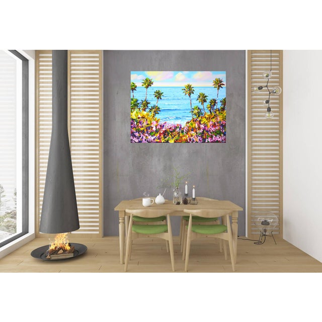 Sky Blue Summer. California. Original Contemporary Painting by Iryna Kastsova For Sale - Image 8 of 10