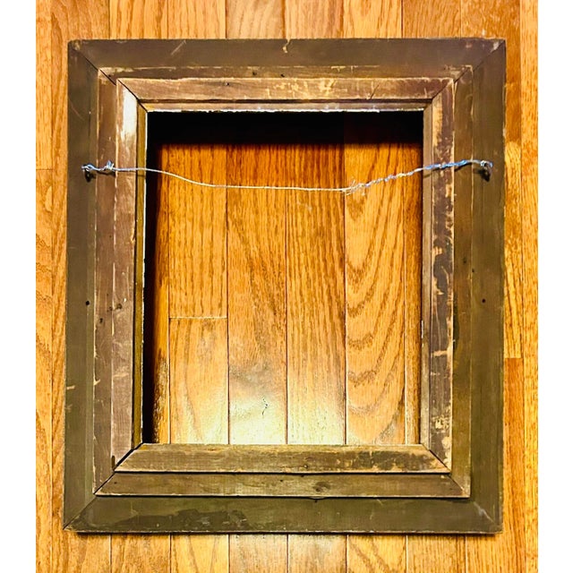 Burnt Umber Antique Victorian Ornate Walnut Shadow Box Frame for Picture 10 X 12” For Sale - Image 8 of 8