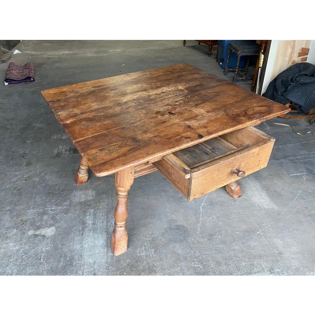 19th Century Swedish Oak Table With Drawer For Sale In Richmond - Image 6 of 7