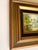 Bright Green Vintage Mid-Century Modern Mountain Lake Oil Painting Signed Kelly Wood Velvet Frame For Sale - Image 8 of 10