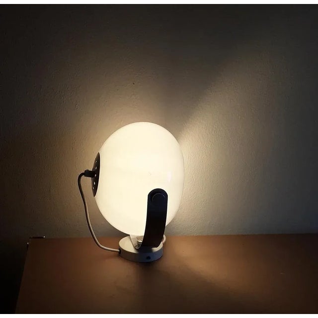 1970s Vintage Dutch Wall Lamp with Opaque White Plastic Screen, 1970s For Sale - Image 5 of 10