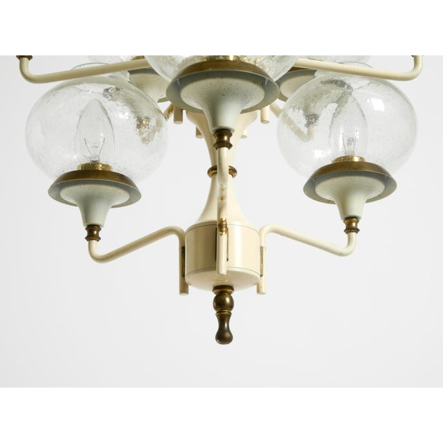Large Brass and Glass Tulip Hanging Lamp by Hans Agne Jakobsson, 1960s For Sale - Image 10 of 18