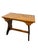 Rustic European Vintage Vermont Solid Maple Wooden Bench/ Side Table For Sale - Image 3 of 12