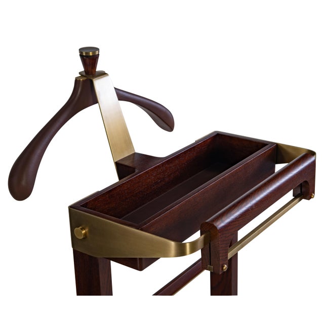 Traditional Maitland-Smith Leather Valet For Sale - Image 3 of 4