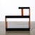 Art Deco Machine Age Three-Tier Black Lacquer & Walnut Side Table For Sale - Image 4 of 14