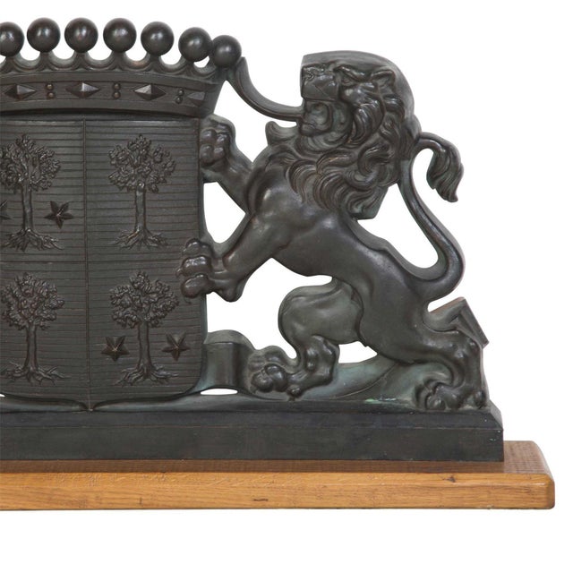 Bronze Coat of Arms, 1830s For Sale - Image 3 of 5