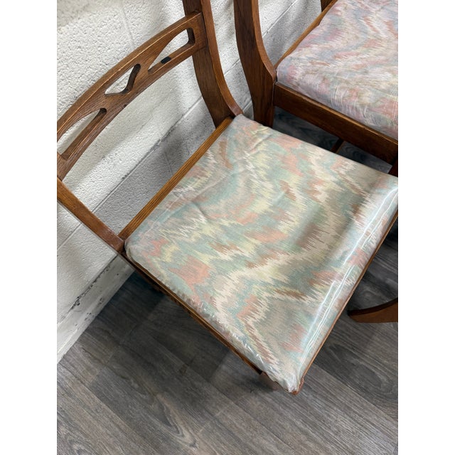 Antique American Quarter Sawn Oak Dining Chairs - Set of 5 For Sale - Image 4 of 15