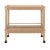 Matthew Izzo Home Dublin Natural Oak Bart Cart With Mirrored Top and Brass Detail For Sale - Image 9 of 9