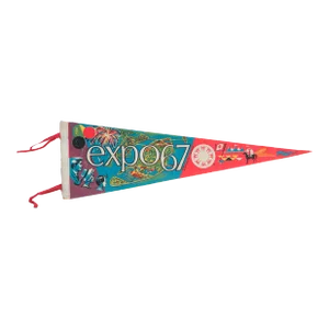 Vintage Expo 67 Montreal Canada Felt Flag