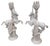 2000 - 2009 Vintage Ceramic Rearing Unicorn and Leaf Pillar Candleholders For Sale - Image 5 of 12