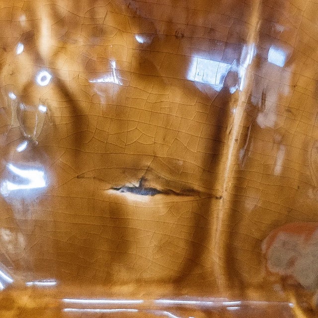 Antique Weller Pottery Jardinière & Pedestal — Art Nouveau Drip Glaze c.1905 For Sale - Image 11 of 12