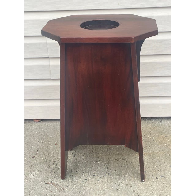 Antique Signed Arts & Crafts Mixed Elements Smoke Stand Cabinet For Sale - Image 10 of 11