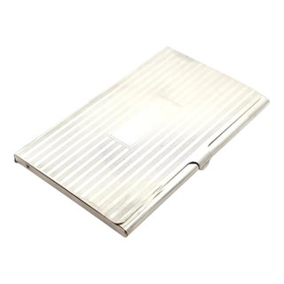 Late 20th Century Tiffany & Co Estate Business Card Holder Sterling Silver 58.1 Grams For Sale