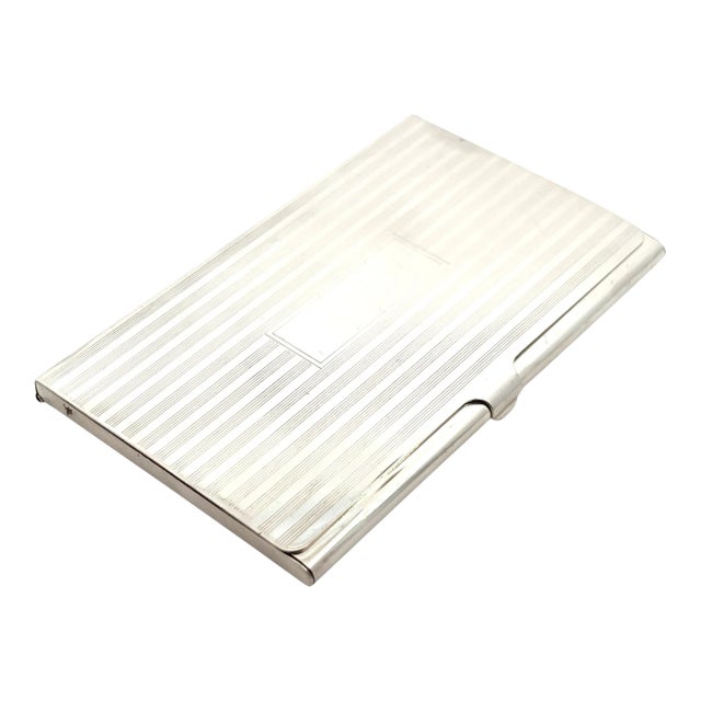 Late 20th Century Tiffany & Co Estate Business Card Holder Sterling Silver 58.1 Grams For Sale