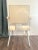 1960s 1960 Industrial Style Aluminum Angular Side Chair by Good Form, Brushed Frame, Original Cream Vinyl Upholstery, For Sale - Image 5 of 7