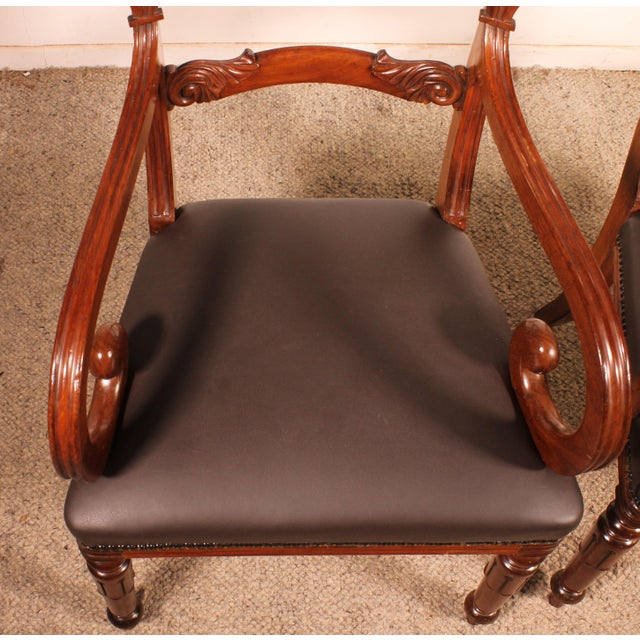 William IV Mahogany Armchairs, 1830s, Set of 2 For Sale - Image 6 of 11