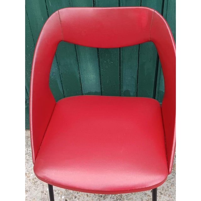 Vintage Red Vinyl Armchairs, 1970, Set of 2 For Sale - Image 15 of 18