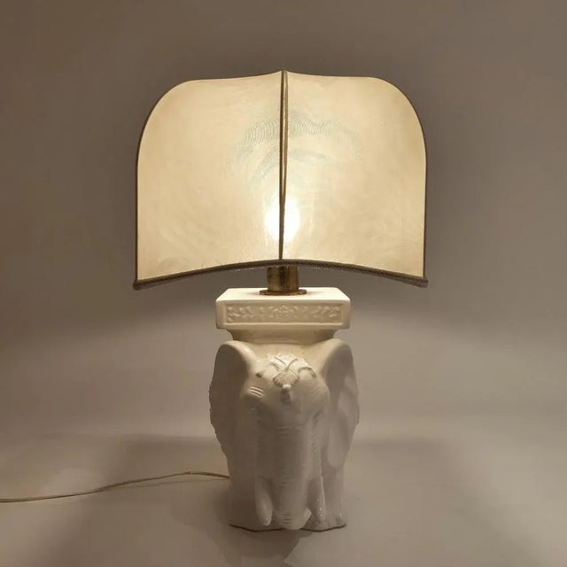 Gold Vintage Spanish Ceramic Table Lamp, 1970s For Sale - Image 8 of 13