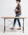 French Provincial Mid 20th Century Cast Iron Bistro Table With Oak Top For Sale - Image 3 of 9