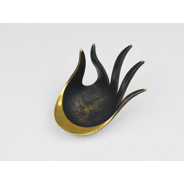 Sculptural Brass Hand Bowl by Walter Bosse for Herta Baller, Austria, 1950s For Sale - Image 10 of 13