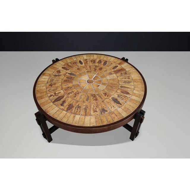 Rare signed Capron table — museum-quality Vallauris ceramic, investment-grade design. Rare and highly collectible Roger...