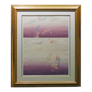 Catherine O'Connor "Horizon" Original Mixed Media Fine Art on Paper Framed