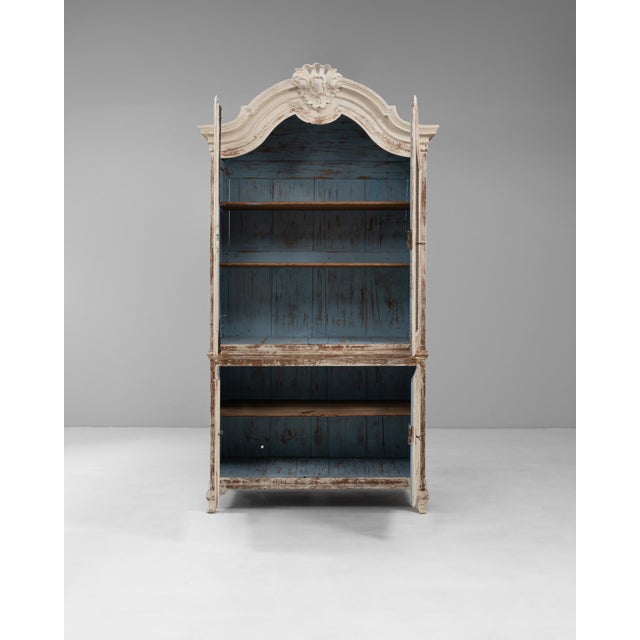 19th Century French Louis XV Wood Patinated Cabinet with Wire Doors For Sale - Image 17 of 18