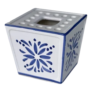 Blue and White Alpine Flower Vase, Deft Style