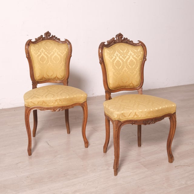 Antique Italian Louis XV Style Chairs, Early 1900s, Set of 2 For Sale - Image 17 of 18