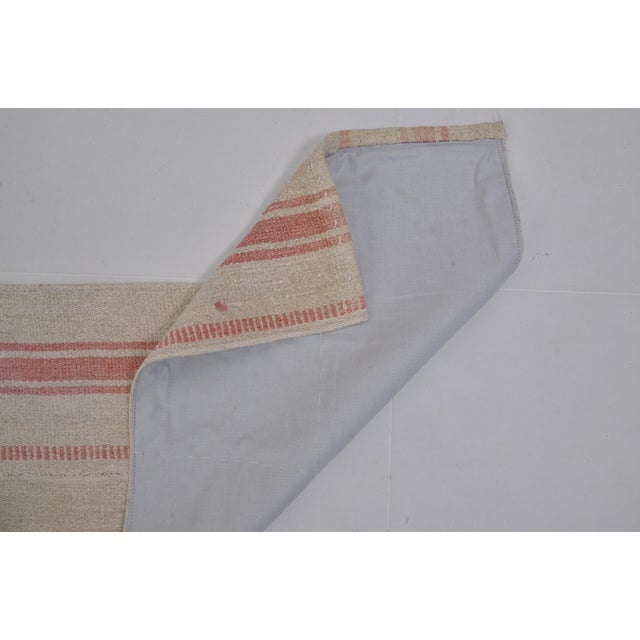 Turkish Vintage Anatolian Hemp Kilim Rug For Sale - Image 3 of 10