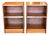 Pair of Mid Century Modern Teak Nightstands W/ Open Shelving c.1960 For Sale