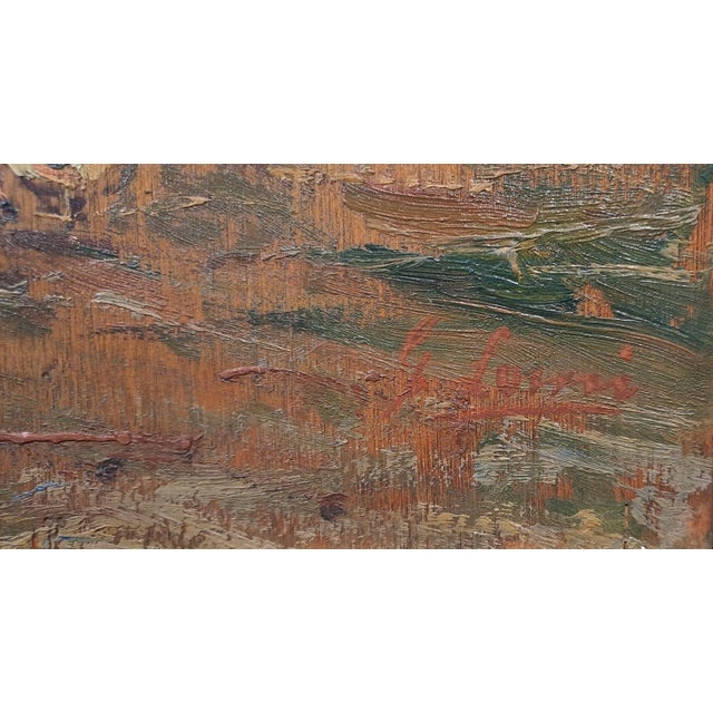 Giovanni Lomi, Rural Scene with Hens and Chicks, 1920s, Oil on Canvas, Framed For Sale - Image 6 of 10