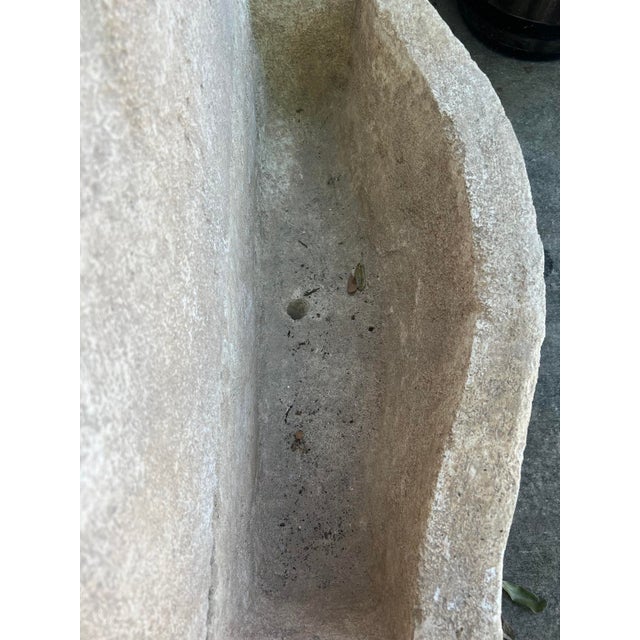 Early 21st Century Charleval 2-Piece Limestone Wall Fountain From Provence, France For Sale - Image 5 of 14