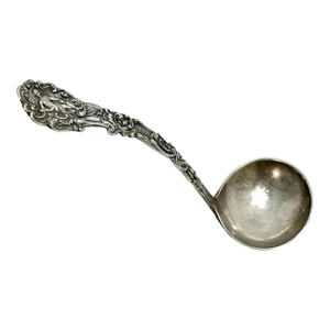 Antique Gorham Silver Company Sterling Silver Gravy Ladle Rendered in the Popular "Versailles" Pattern.