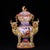 A magnificent and elaborately decorated Chinese porcelain Zun vase featuring a vibrant yellow ground. The vase is heavily...