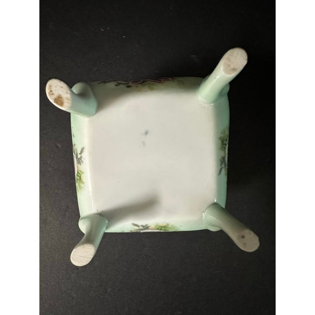 Vintage Mid 20th Century Porcelain Hand Painted Jewelry/Trinket Box For Sale - Image 9 of 9