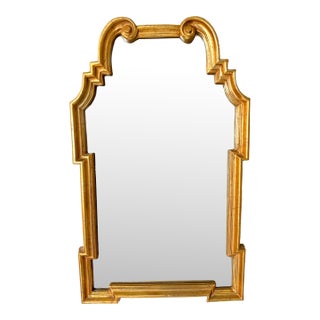 Late 20th Century Large Hollywood Regency LaBarge Style Giltwood Mirror For Sale