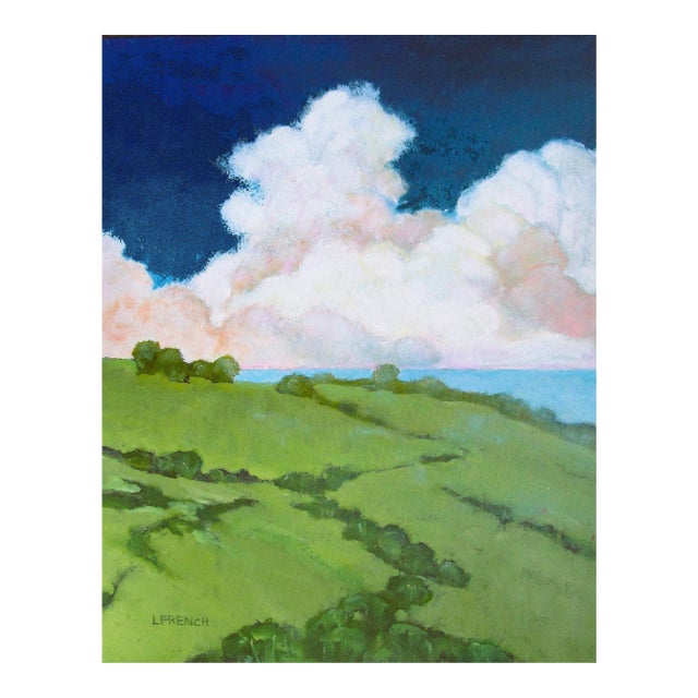 Malibu Pacific Hills Lynne French 16x20 California Coastal Landscape For Sale