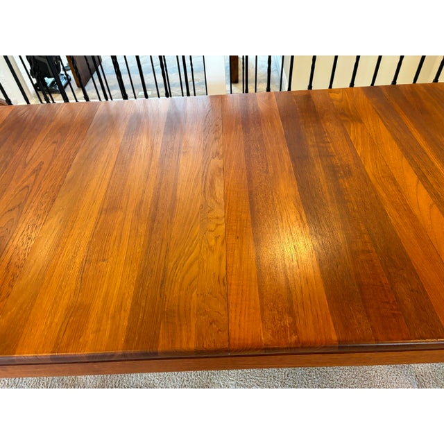 Wood 1960s Glostrup Møbelfabrik Solid Teak Dining Table by Grete Jalk For Sale - Image 7 of 8